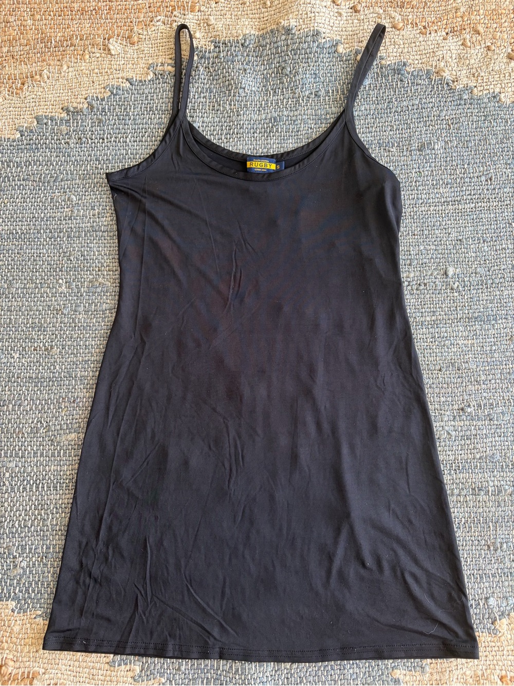 Rugby Ralph Lauren Black Stretch Cami Tank Top Y2K Size S